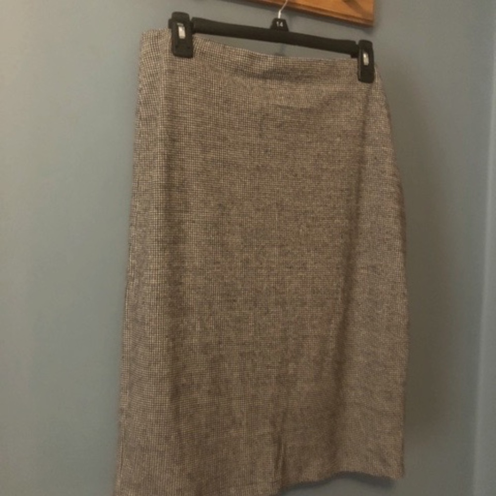 Wool blend pencil skirt